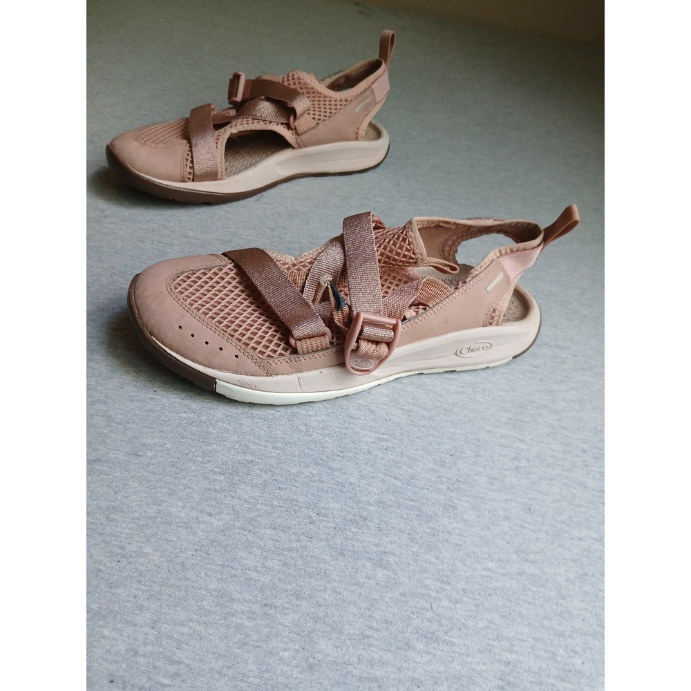 Chaco Sandals Womens 9 Odyssey Cap Toe Leather Hiking Outdoor Metallic Rose
